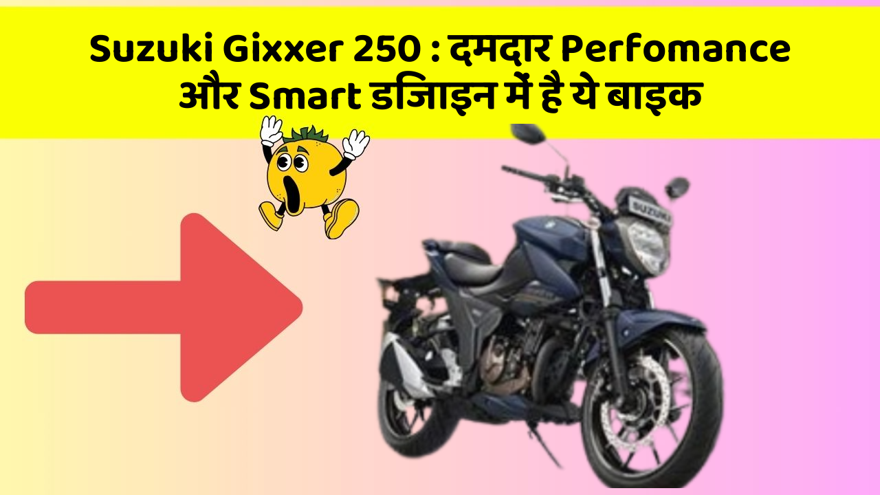 Suzuki Gixxer 250 : दमदार Perfomance और Smart डिजाइन में है ये बाइक