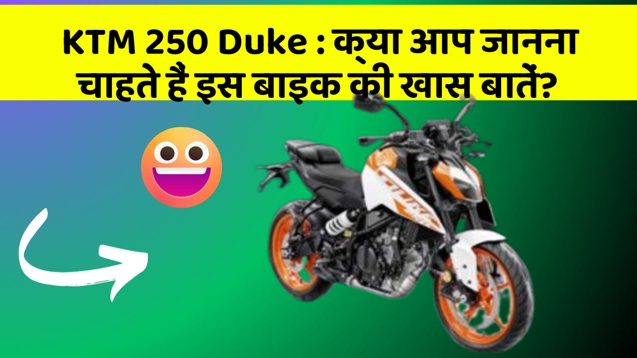 KTM 250 Duke:क्या आप जानना चाहते हैं इस बाइक की खास बातें?